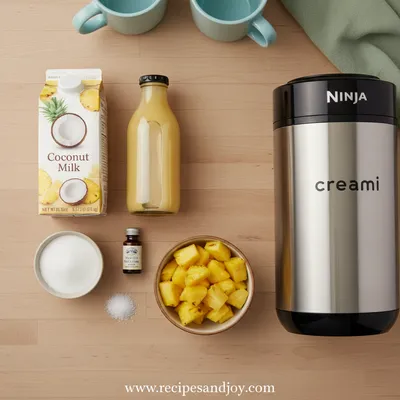 Easy Dole Whip Ice Cream in Ninja Creami - cooking process