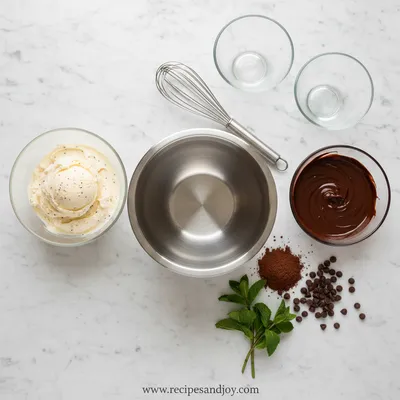 Duo of Chocolate Ice Cream Glasses - cooking process