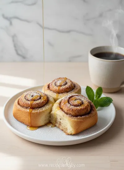 Fat-Free Greek Yogurt Cinnamon Rolls – Easy Sheet Pan - ready to serve
