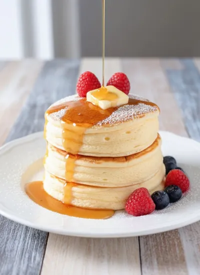 Fluffy Pancakes Recipe - Easy Sweet Treat - ready to serve