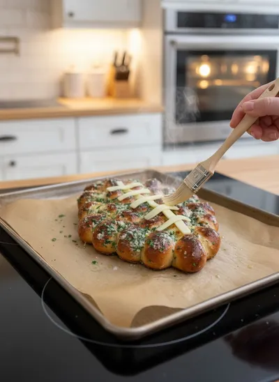Football-Shaped Cheesy Stuffed Garlic Bread Rolls - ingredients preparation