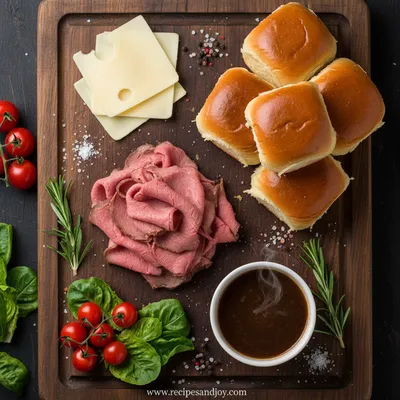 Easy French Dip Sliders for Dinner - cooking process