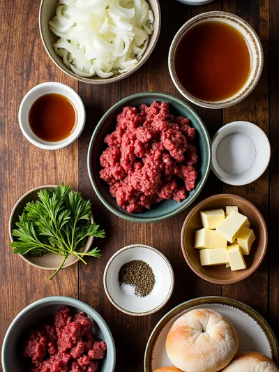French Onion Beef Sloppy Joes – Easy Dinner - ingredients preparation