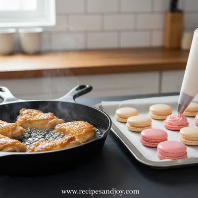 Fried Chicken and Macaron Bouquets - ingredients preparation