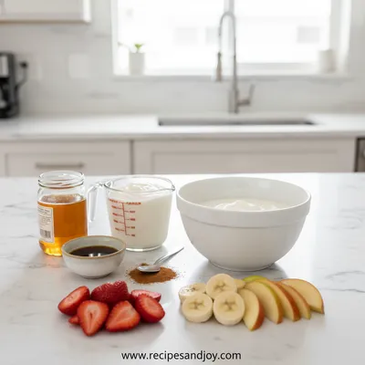 Easy Healthy Fruit Dip - cooking process