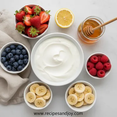 Fruit Dip Recipe with Fresh Fruit and Yogurt - cooking process