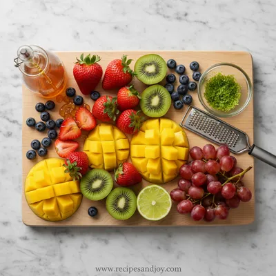 Fruit Salad with Honey Lime Dressing - cooking process