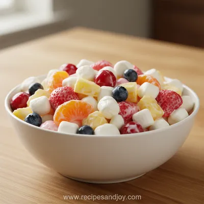Fruit Salad with Sour Cream and Marshmallows