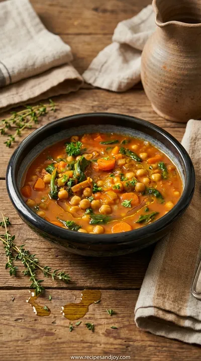 Easy Garbanzo Bean Soup Recipe for Stove or Instant Pot