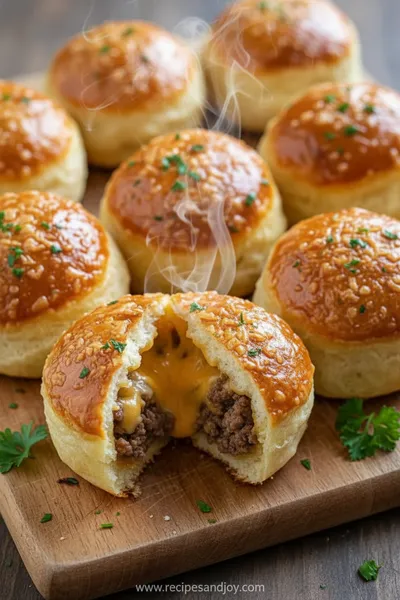 Garlic Parmesan Cheeseburger Bombs Recipe