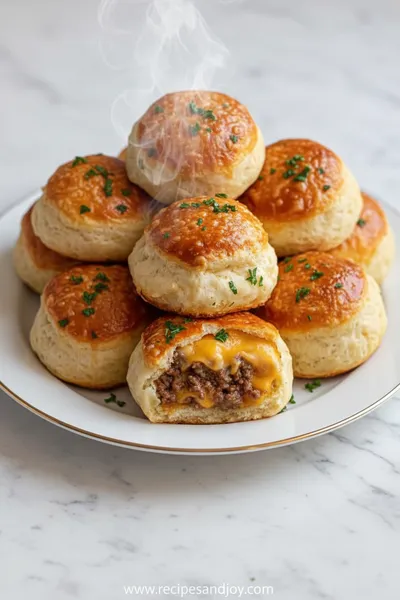 Garlic Parmesan Cheeseburger Bombs Recipe - ready to serve