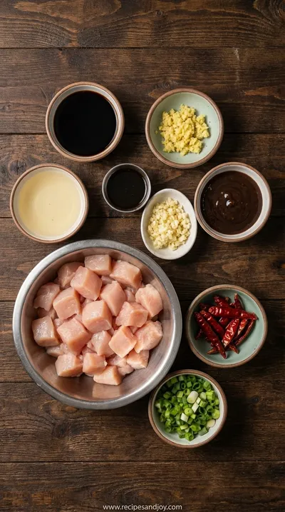 Easy Crockpot General Tso's Chicken Recipe - ingredients preparation