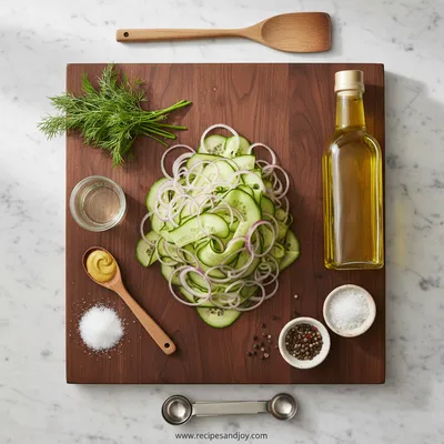 German Cucumber Salad - cooking process