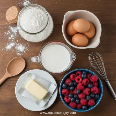 Baked German Pancake Recipe - ingredients preparation