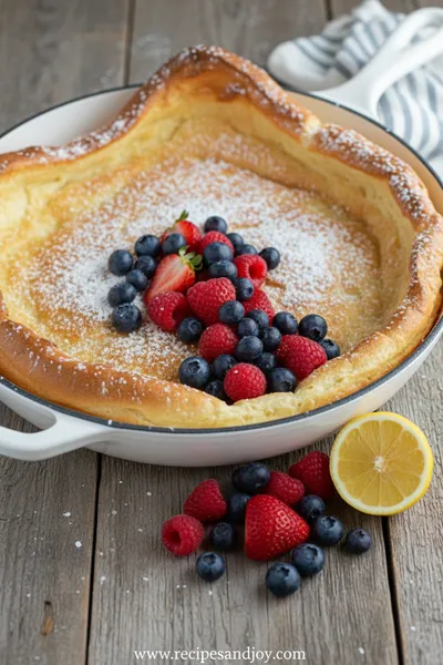 German Pancakes Recipe For A Simple Breakfast - ready to serve