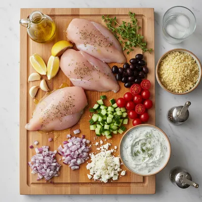 Greek Chicken Bowls – Easy Meal Prep Delight - cooking process