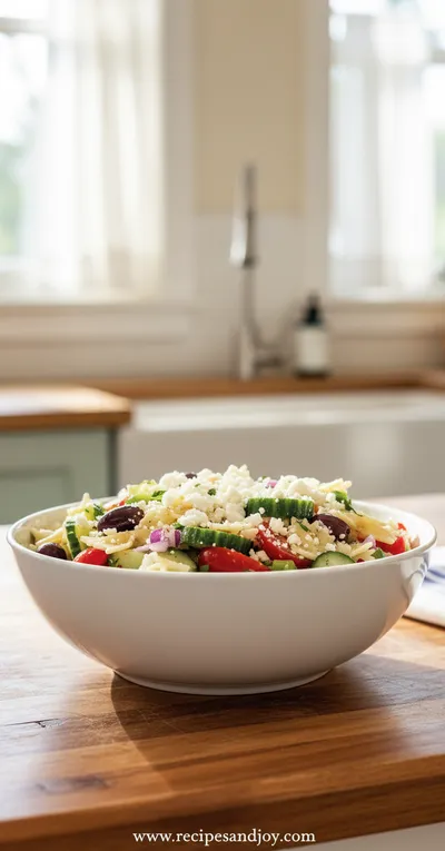 Greek Pasta Salad with Feta Cheese