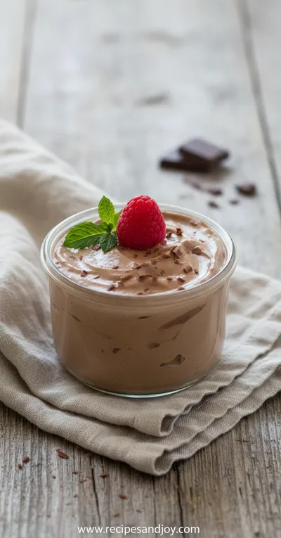 Greek Yogurt Chocolate Mousse Recipe - ready to serve