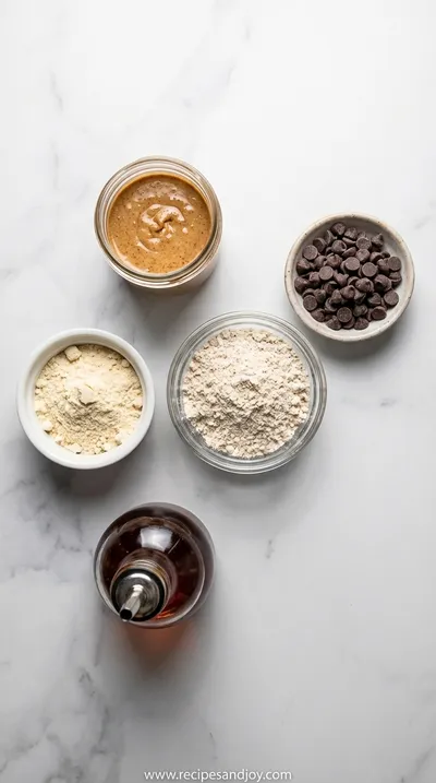 Healthy Protein Cookie Dough Recipe - ingredients preparation