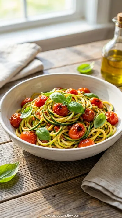 Healthy Tomato Zucchini Pasta: Easy Vegetarian Recipe