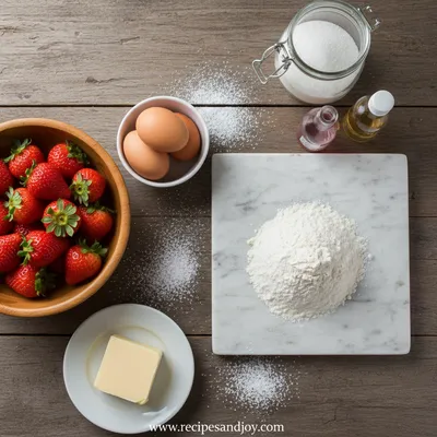 Heart Swiss Roll Cake | Festive Dessert Recipe - ingredients preparation