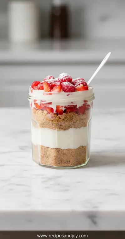 High Protein Cheesecake Jars - ready to serve