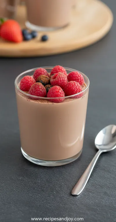 High Protein Chocolate Pudding Recipe - ready to serve
