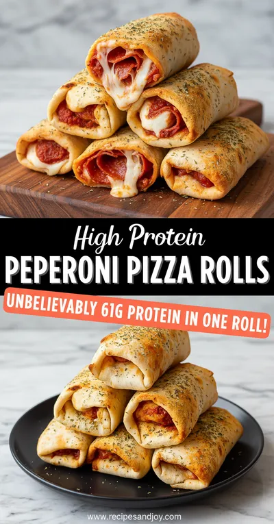 High Protein Pepperoni Pizza Rolls