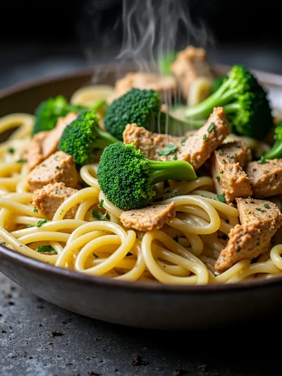 High Protein Rotisserie Chicken Broccoli Pasta