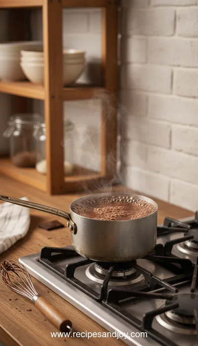 Easy Hot Chocolate Recipe With Cocoa Powder - cooking process