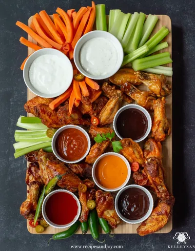 Hot Wing Board - Your Next Game Day Food Idea - ready to serve