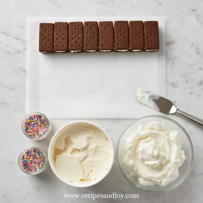 Easy Ice Cream Sandwich Cake - cooking process