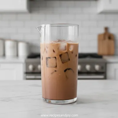 Iced Hot Cocoa with Chocolate Ice Cubes