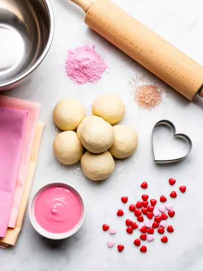 Valentines Pretzels - ingredients preparation