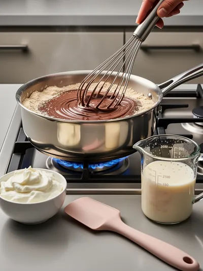 High Protein Chocolate Mousse - ingredients preparation
