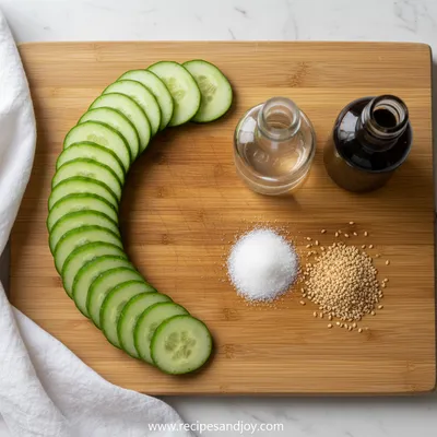 Japanese Cucumber Salad – Easy Fresh Side Dish - ingredients preparation