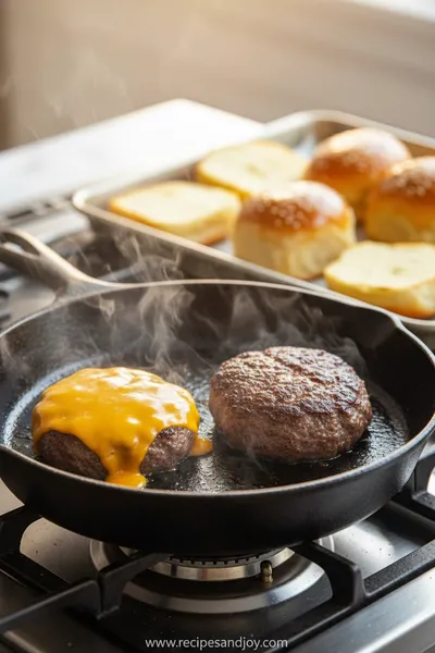 Juicy Cheeseburger Sliders - ingredients preparation