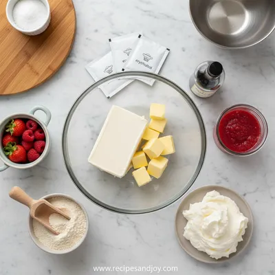 Keto Strawberry Cheesecake Fat Bombs - cooking process