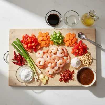 Kung Pao Shrimp Stir Fry Recipe - cooking process