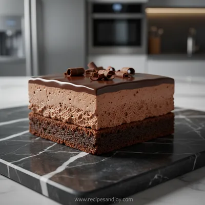 Layered Chocolate Mousse Brownies