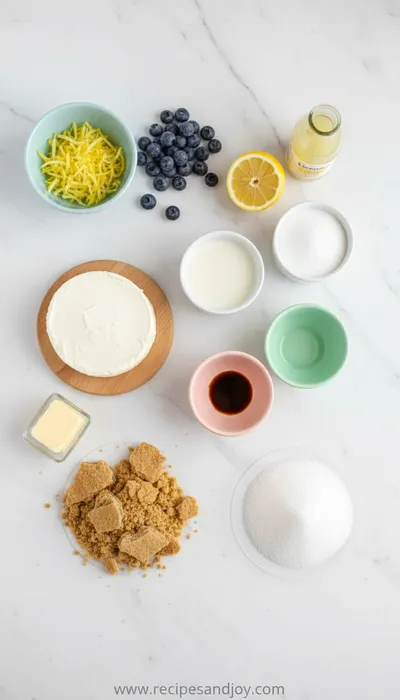 Lemon Blueberry Cheesecake Ice Cream - cooking process