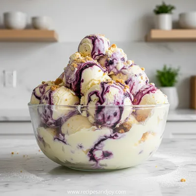 Lemon Blueberry Cheesecake Ice Cream