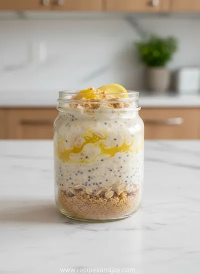 Lemon Cheesecake Overnight Oats Recipe