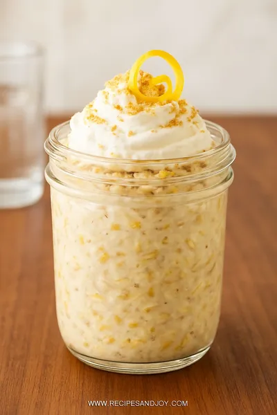 Lemon Cheesecake Overnight Oats Recipe - ready to serve