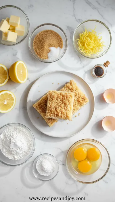 Lemon Crumb Bars - cooking process