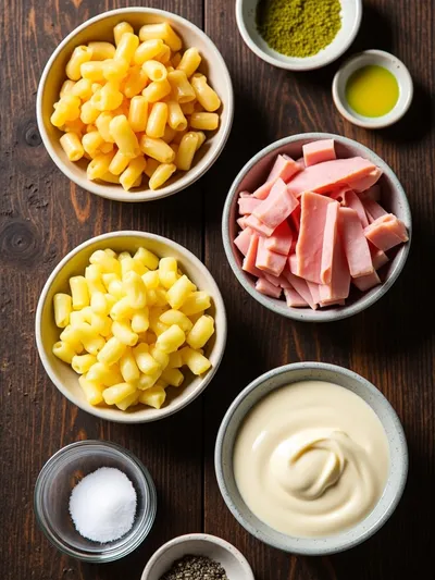 Macaroni Hawaiian Salad - ingredients preparation