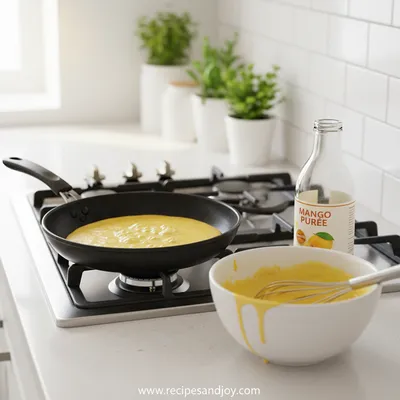 Mango Pancakes - ingredients preparation