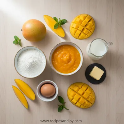 Mango Pancakes - cooking process