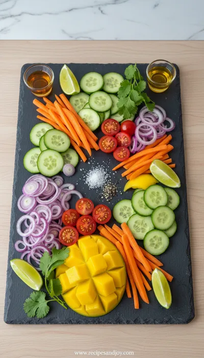 Fresh Mango Salad - cooking process