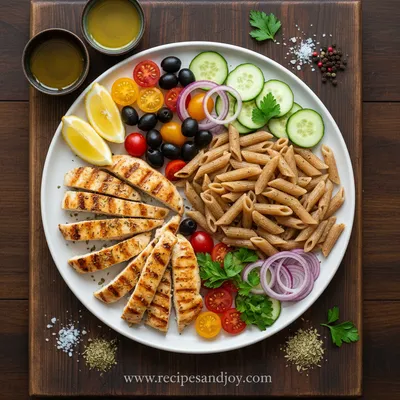 Mediterranean Chicken Pasta Salad - cooking process